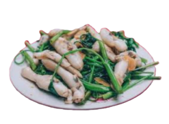 Combo: Ốc móng tay xào rau muống